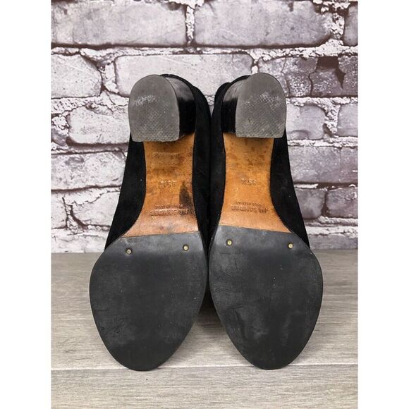 Jil Sander Black Suede Leather Pull On Heel Booties Boots Women Sz 35.5EU/5M US - Picture 8 of 16